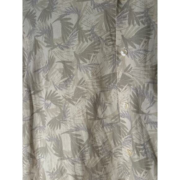 Tasso Elba Men’s Short Sleeve Button Down Shirt Large with Floral Pattern - Picture 2 of 5